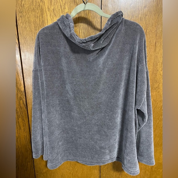 Spring Mercer Funnel Neck Pullover Sweater Grey Gray Sz XL Chenille Sweater - Picture 2 of 3